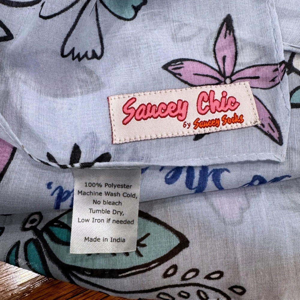 Floral Blue Inspiration Motivation She believed‎ Quote Scarf Head Wrap Boho Chic